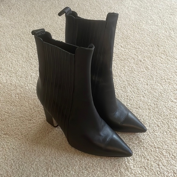 ALLSAINTS Chelsea Black Leather Boots size 40 9 - Picture 2 of 13